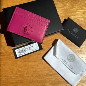 RARE authentic Hot Pink Versace card case